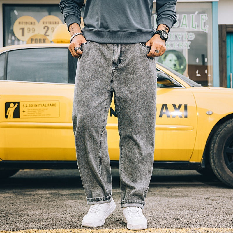 Men’s Loose Straight-Leg Casual Jeans – Simple Everyday Denim