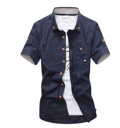 Men’s Embroidered Casual Shirt – Stylish Button-Up Shirt with Detailed Stitching