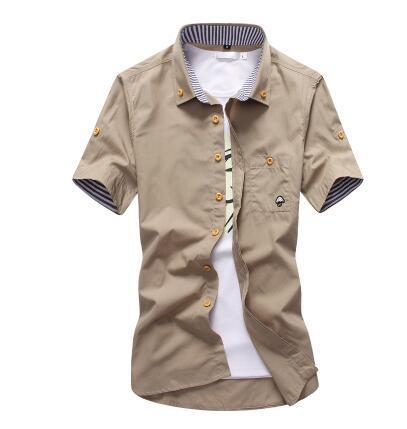 Men’s Embroidered Casual Shirt – Stylish Button-Up Shirt with Detailed Stitching