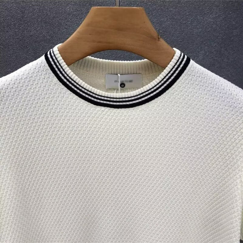 Men’s Slim Fit Crew Neck T-Shirt – Stretch Cotton Casual Tee for Everyday Wear