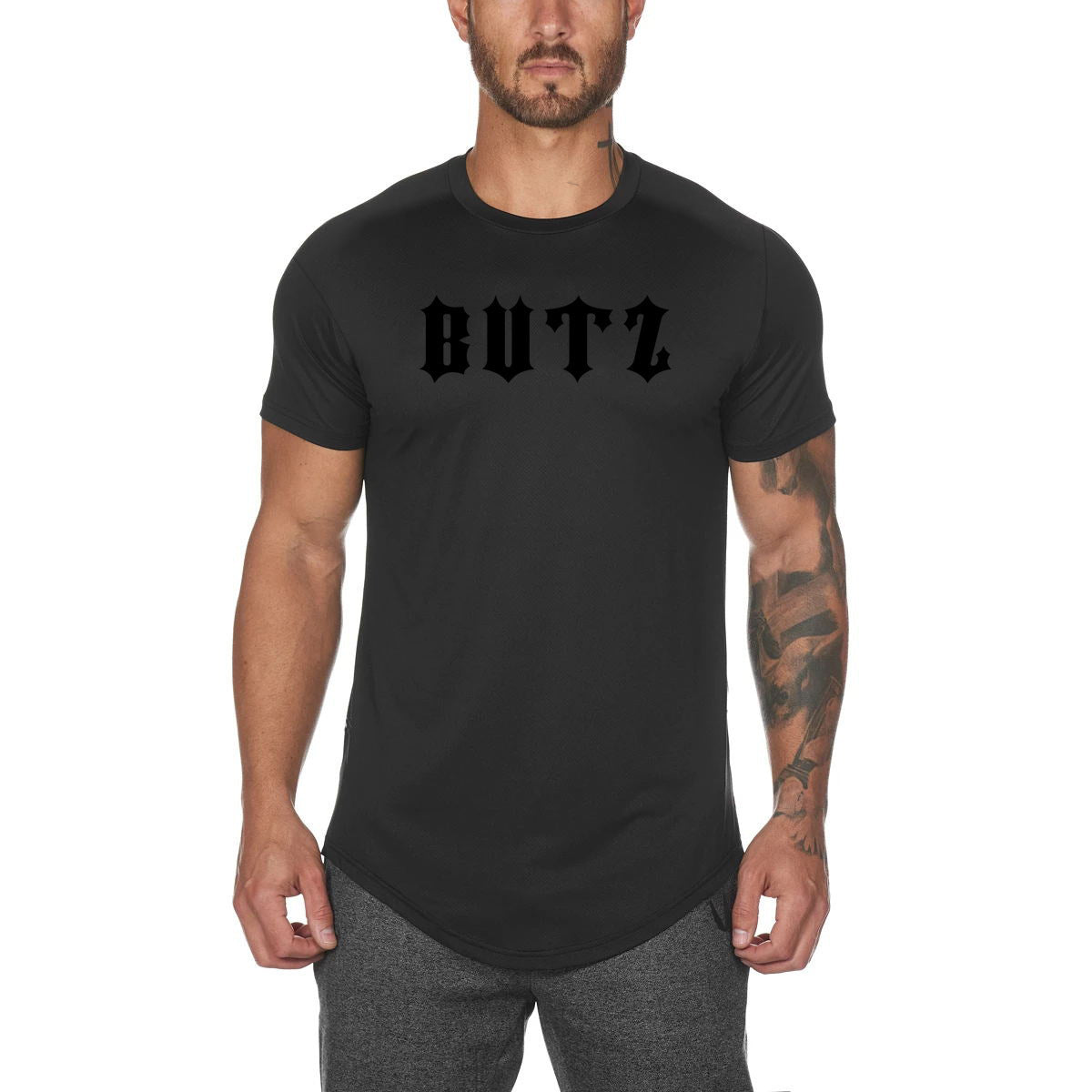 Men’s Plain Gym Shirt – Custom Fitness Sportswear for Workout & Training