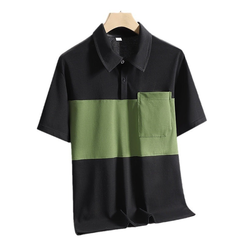 Men’s Ice Silk Polo Shirt – Quick-Dry Short Sleeve Summer T-Shirt