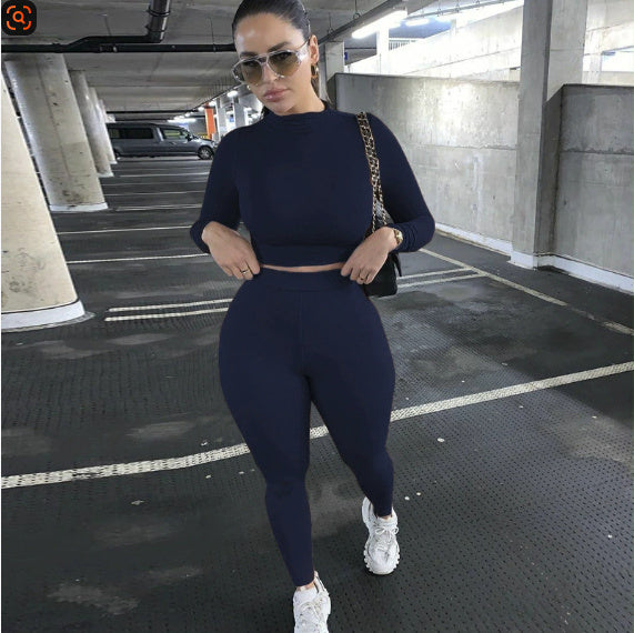Women’s High-Waist Stretch Sportswear Set – Slim Fit Activewear for Workout & Training