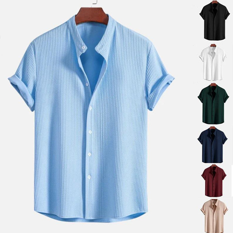 Men’s Summer Short Sleeve Loose Fit Shirt – Casual Lightweight Top