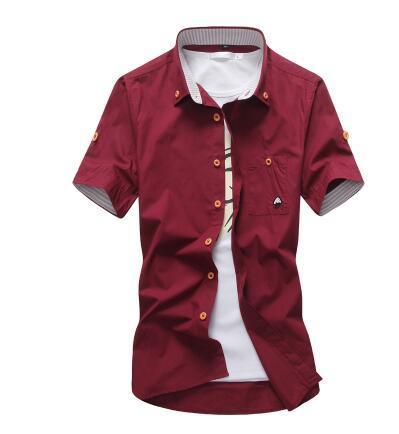 Men’s Embroidered Casual Shirt – Stylish Button-Up Shirt with Detailed Stitching