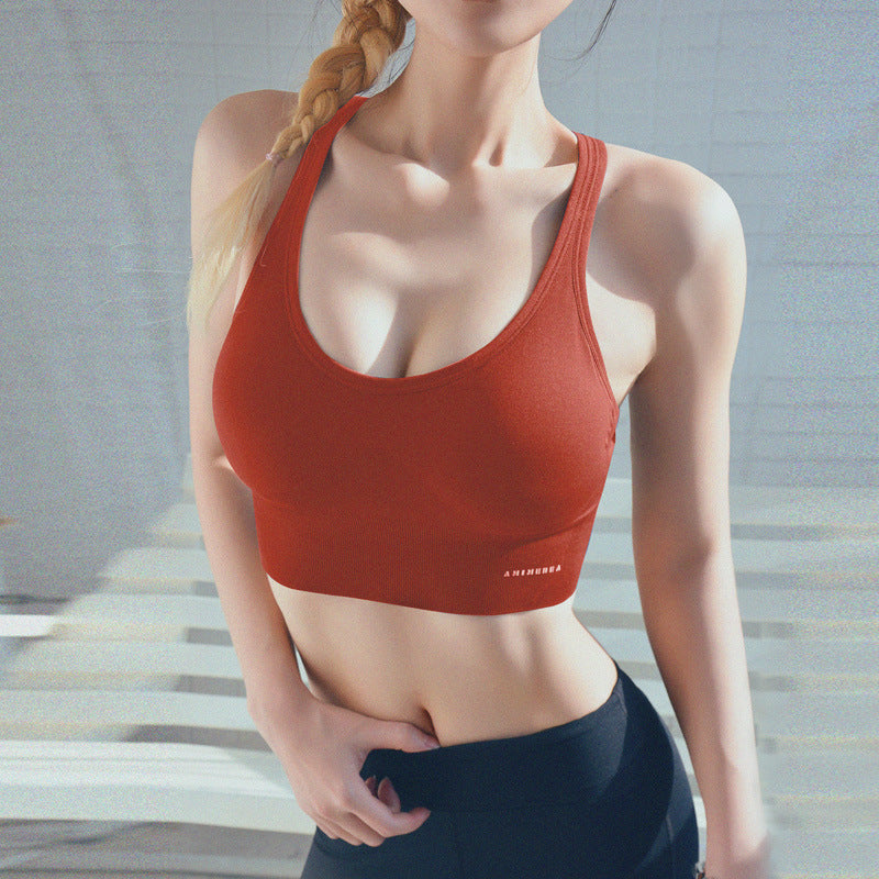 Women’s Breathable Hollow Fitness Sports Bra – Running & Yoga Athletic Top