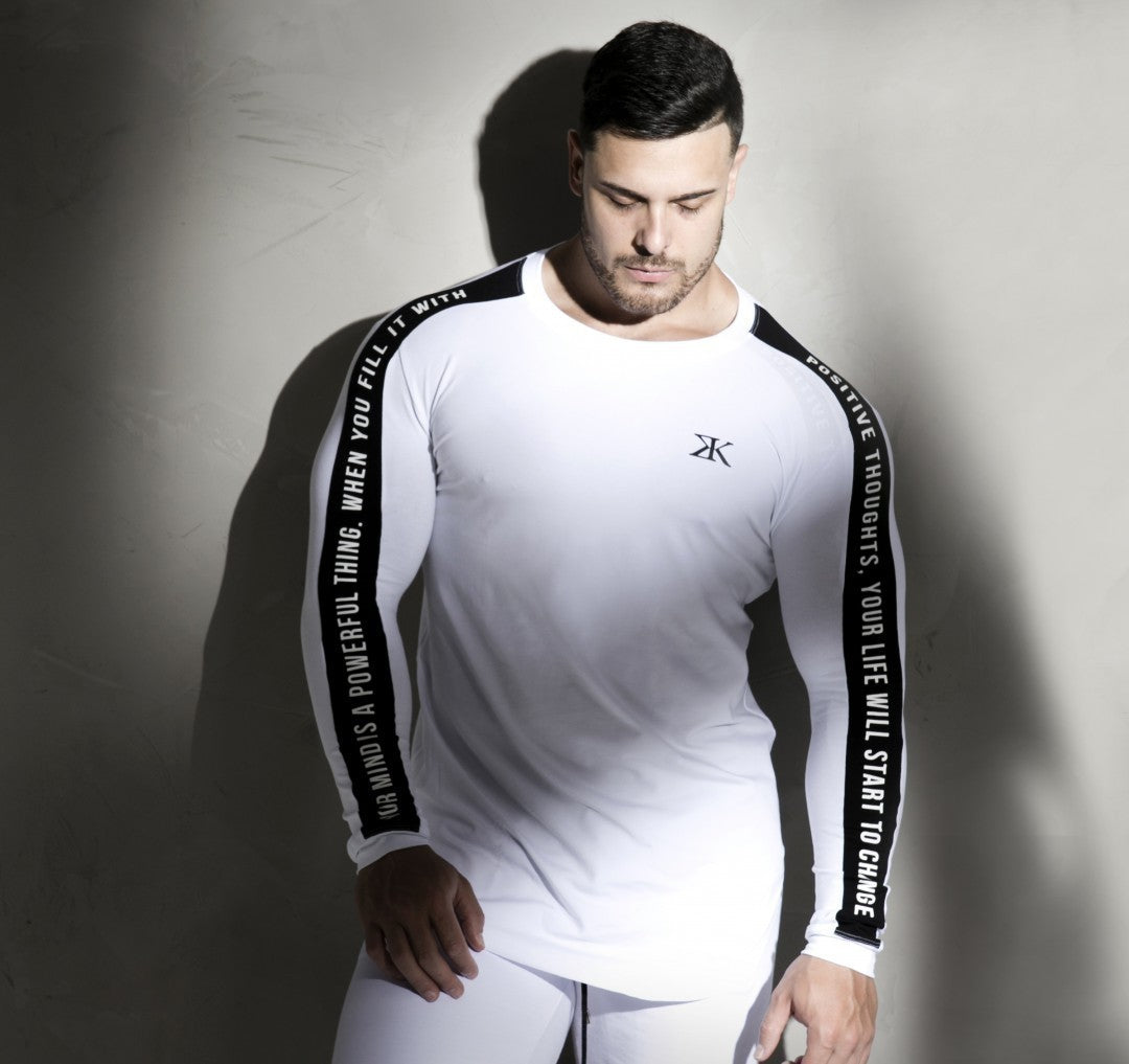 Men’s Long Sleeve Fitness Shirt – Breathable, Quick-Dry, Elastic Workout Top for Training