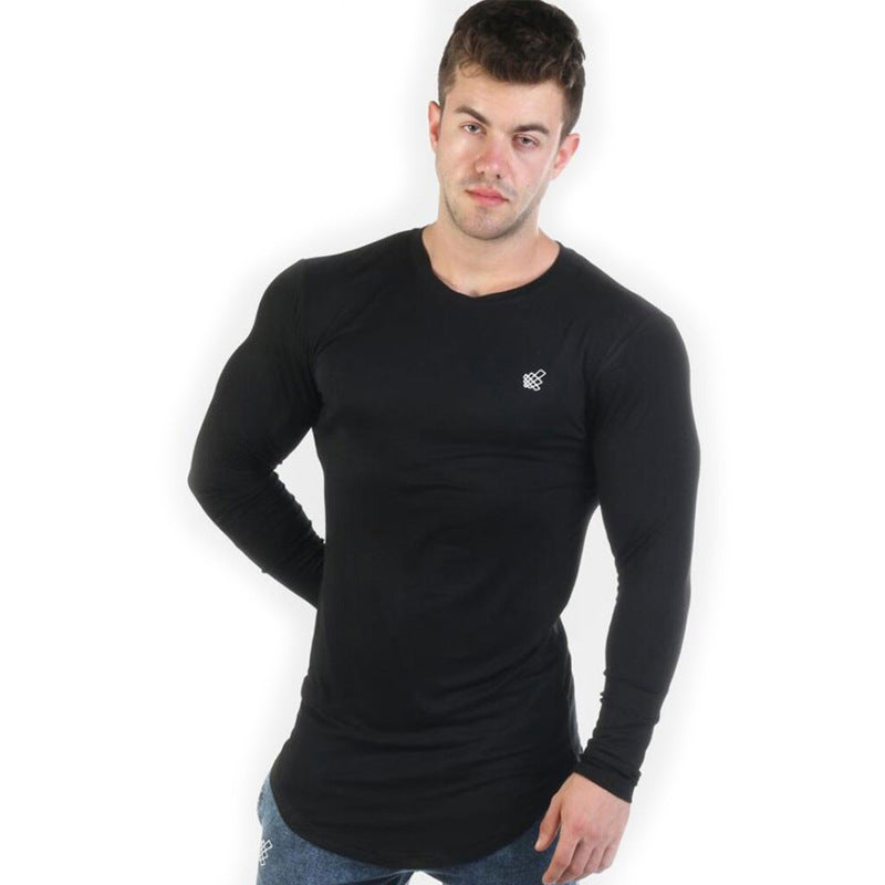 Men’s Long Sleeve Fitness Shirt – Breathable, Quick-Dry, Elastic Workout Top for Training