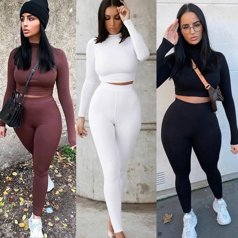 Women’s High-Waist Stretch Sportswear Set – Slim Fit Activewear for Workout & Training