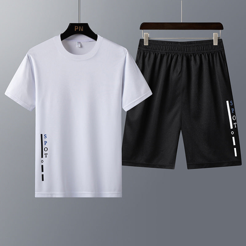 Youth Trendy Two-Piece Sportswear Set – Short Sleeve T-Shirt & Shorts