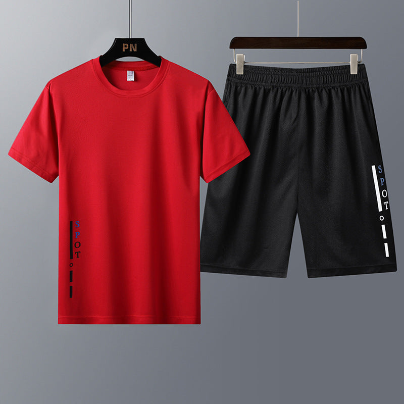 Youth Trendy Two-Piece Sportswear Set – Short Sleeve T-Shirt & Shorts
