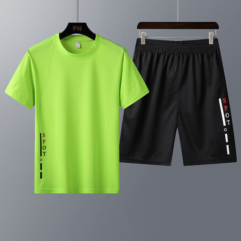 Youth Trendy Two-Piece Sportswear Set – Short Sleeve T-Shirt & Shorts
