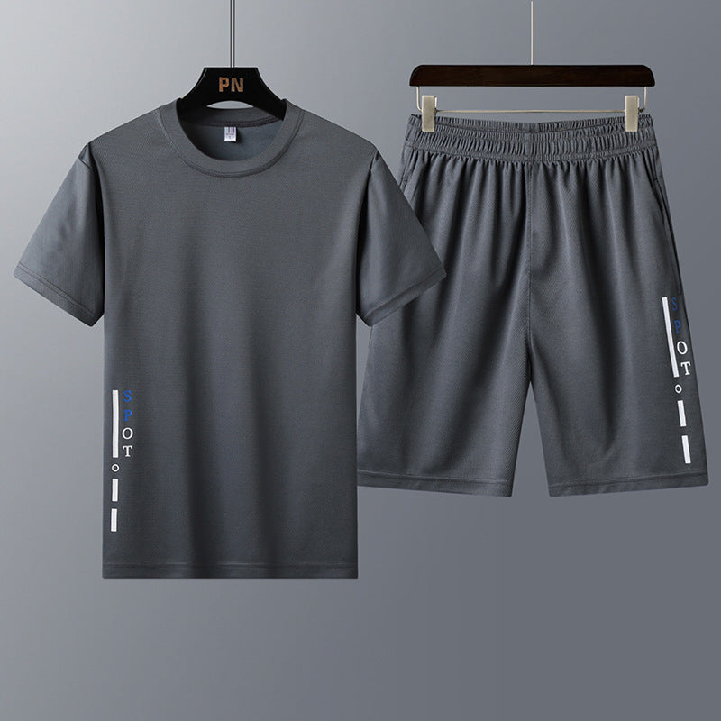 Youth Trendy Two-Piece Sportswear Set – Short Sleeve T-Shirt & Shorts