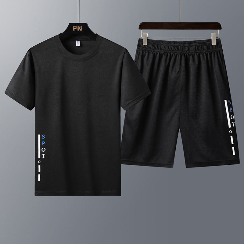 Youth Trendy Two-Piece Sportswear Set – Short Sleeve T-Shirt & Shorts