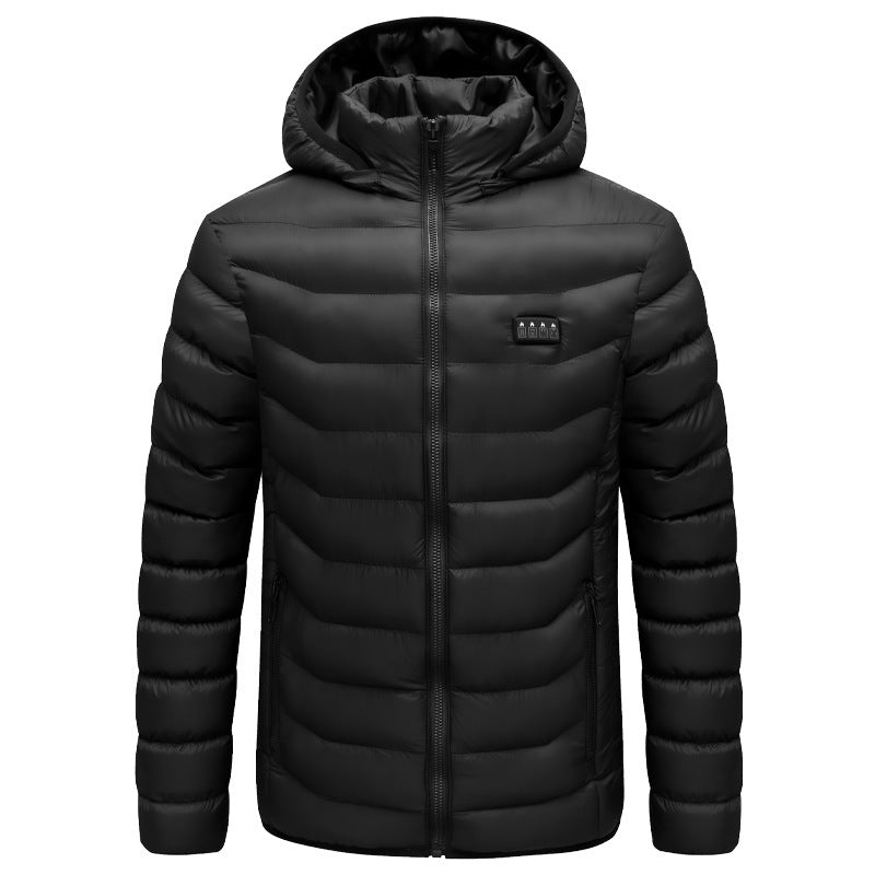 Plus Size Heated Jacket for Men – Electric Thermal Winter Coat with Battery Power