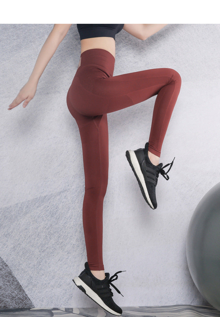 Women’s Solid Color Athletic Leggings – High Waist Workout Pants