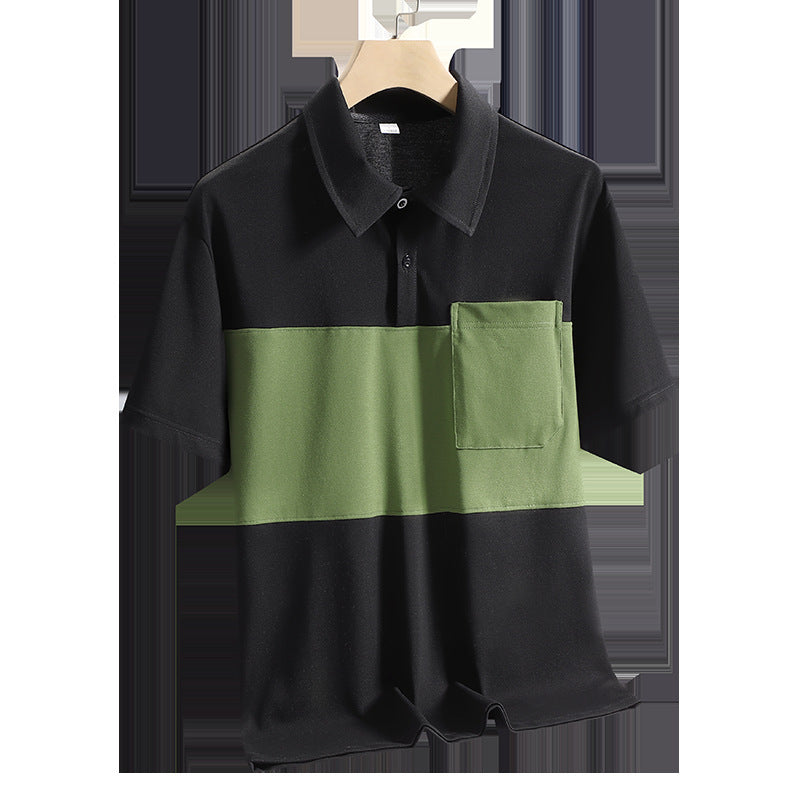 Men’s Ice Silk Polo Shirt – Quick-Dry Short Sleeve Summer T-Shirt
