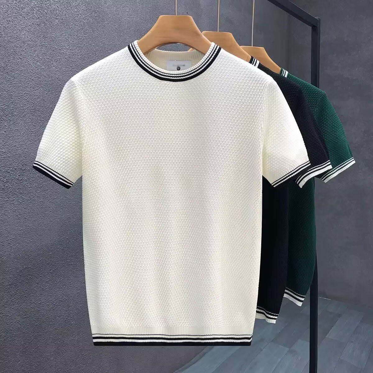 Men’s Slim Fit Crew Neck T-Shirt – Stretch Cotton Casual Tee for Everyday Wear