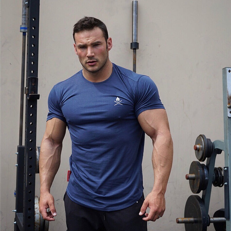 Men’s Round Neck Short Sleeve Tights – Training & Workout Activewear