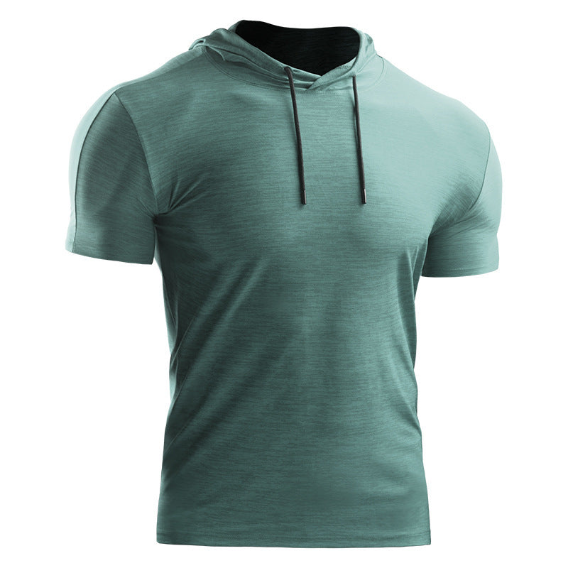 Men’s Summer Basketball Hooded Short Sleeve Sportswear Top