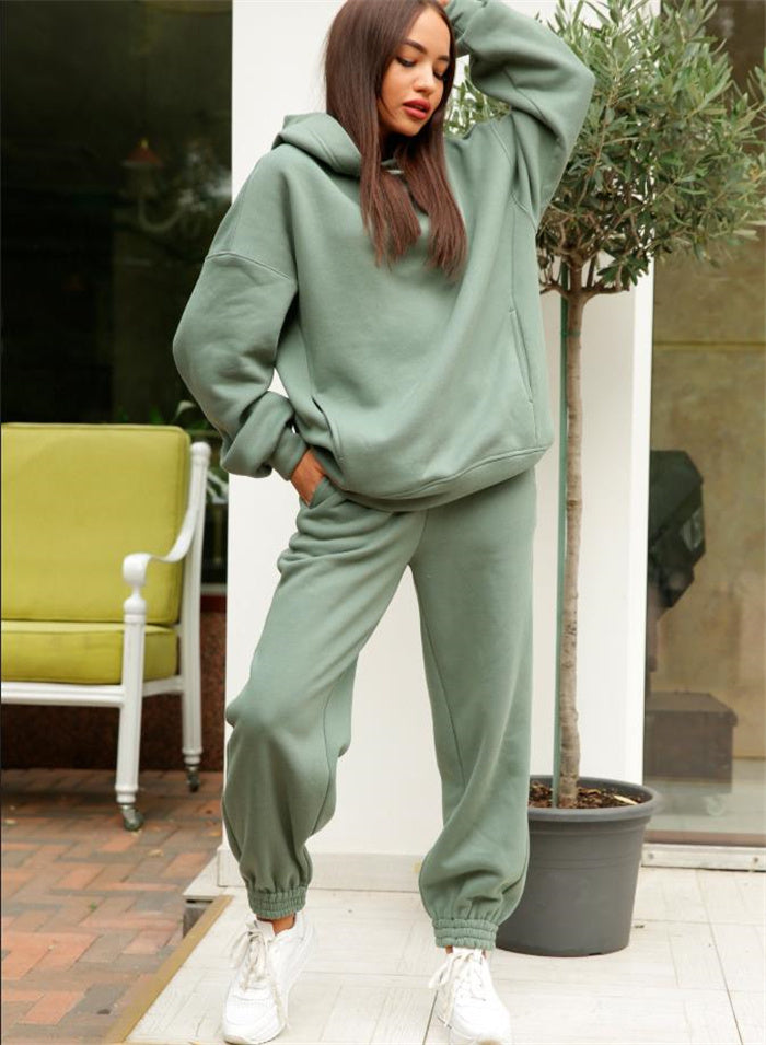 Women’s 2-Piece Sportswear Set – Workout Tracksuit with Jacket and Leggings for Gym or Casual Wear
