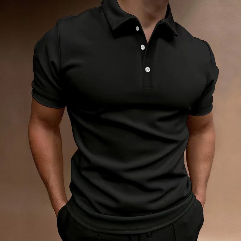 European & American Men’s Button T-Shirt – Casual Short Sleeve Summer Top