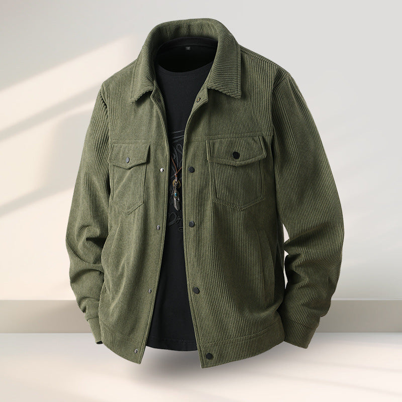 Men’s Stylish Ruffle Jacket – American Casual Sports Coat with Versatile Fit