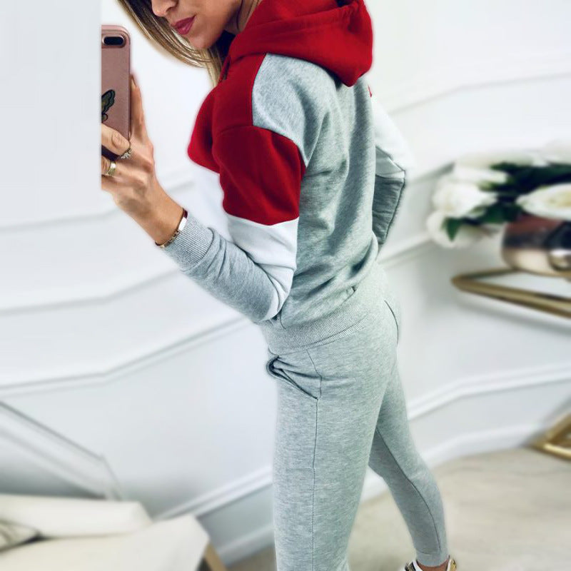 Women’s Hooded Tracksuit Set – Fashionable Autumn Casual Sportswear Outfit