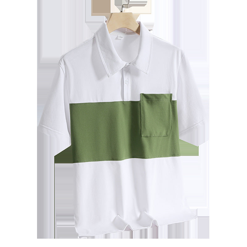 Men’s Ice Silk Polo Shirt – Quick-Dry Short Sleeve Summer T-Shirt