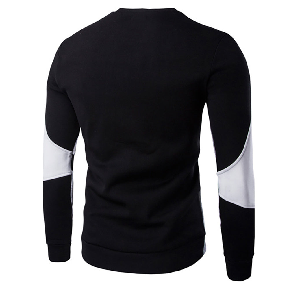Men’s Casual Plush Baseball Sweater – Cozy Sportswear Jacket
