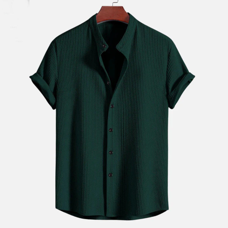 Men’s Summer Short Sleeve Loose Fit Shirt – Casual Lightweight Top