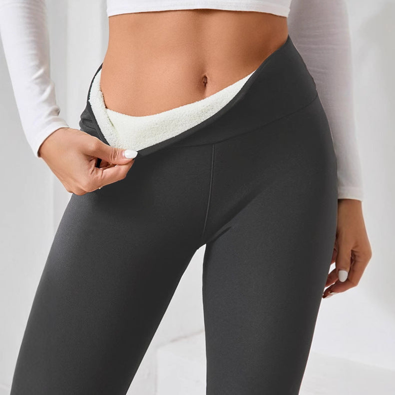 Women’s Fleece-Lined Thick Cashmere Leggings – Warm Lightweight Winter Pants
