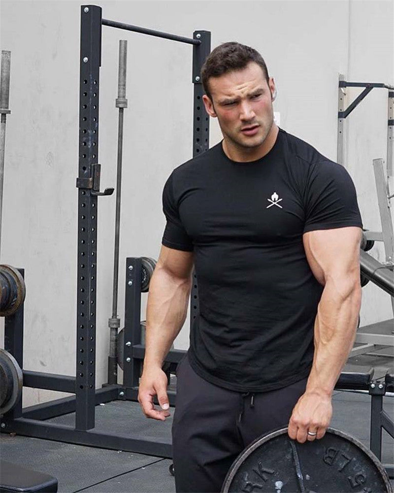 Men’s Round Neck Short Sleeve Tights – Training & Workout Activewear