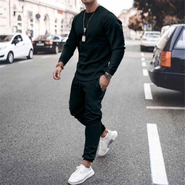 Youth Trendy Round Neck Long Sleeve Casual Sportswear Top