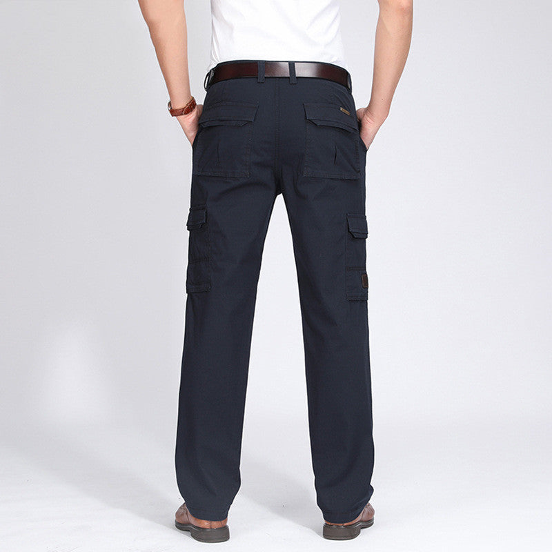 Men’s Fleece-Lined Cargo Pants – Warm Multi-Pocket Tactical Trousers for Winter