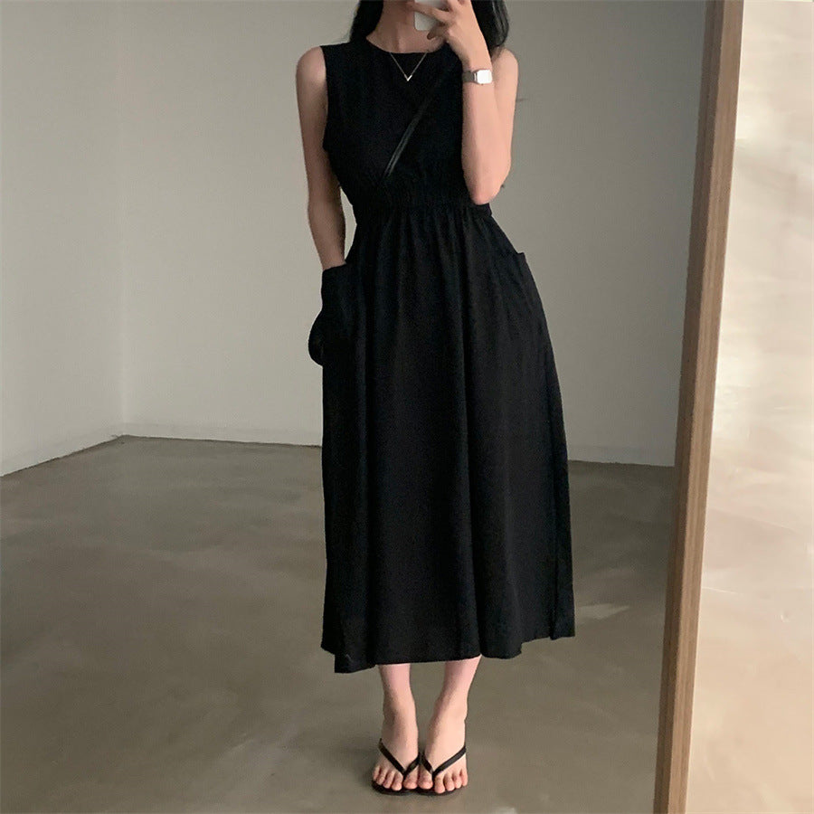 Women’s Sleeveless Vest Dress with Pockets – Casual Summer Outfit