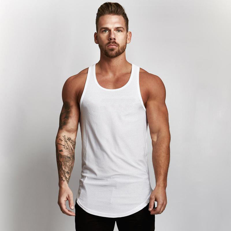Men's Gym Wear-Breathable Sportswear Vest for Workout & Training