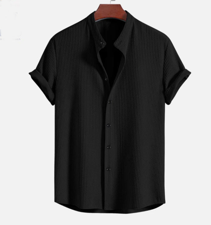 Men’s Summer Short Sleeve Loose Fit Shirt – Casual Lightweight Top
