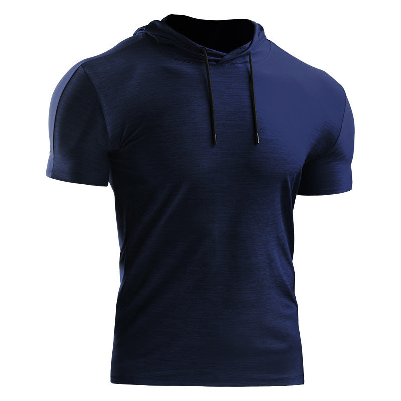 Men’s Summer Basketball Hooded Short Sleeve Sportswear Top