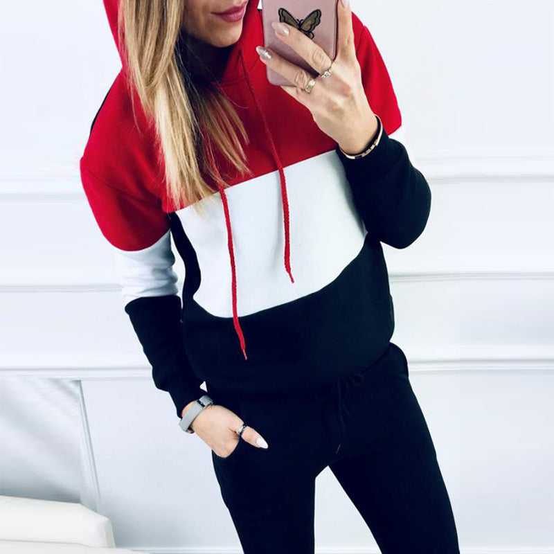 Women’s Hooded Tracksuit Set – Fashionable Autumn Casual Sportswear Outfit