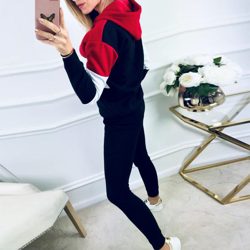 Women’s Hooded Tracksuit Set – Fashionable Autumn Casual Sportswear Outfit
