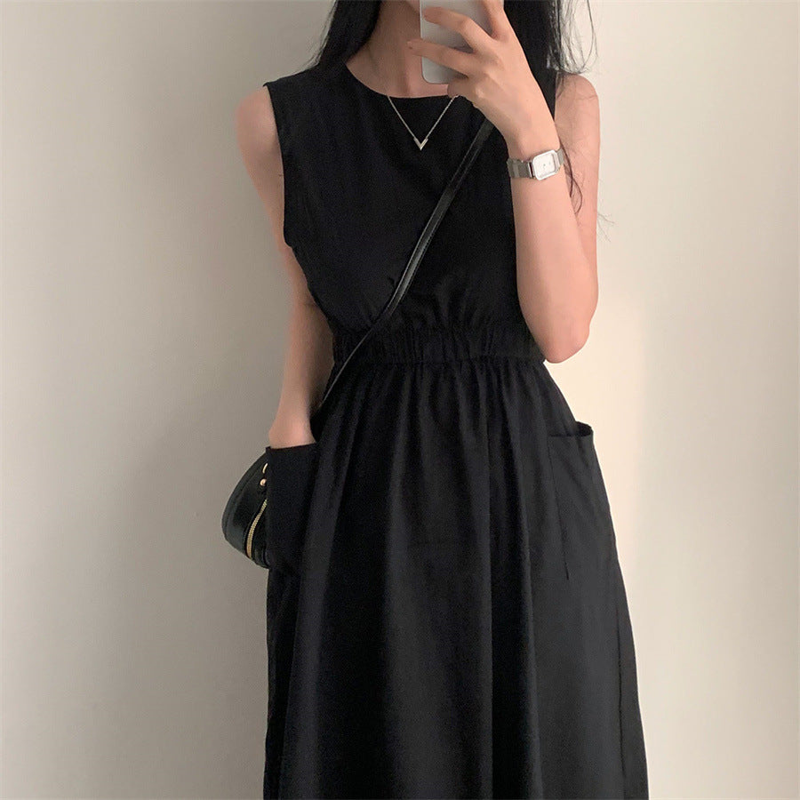 Women’s Sleeveless Vest Dress with Pockets – Casual Summer Outfit