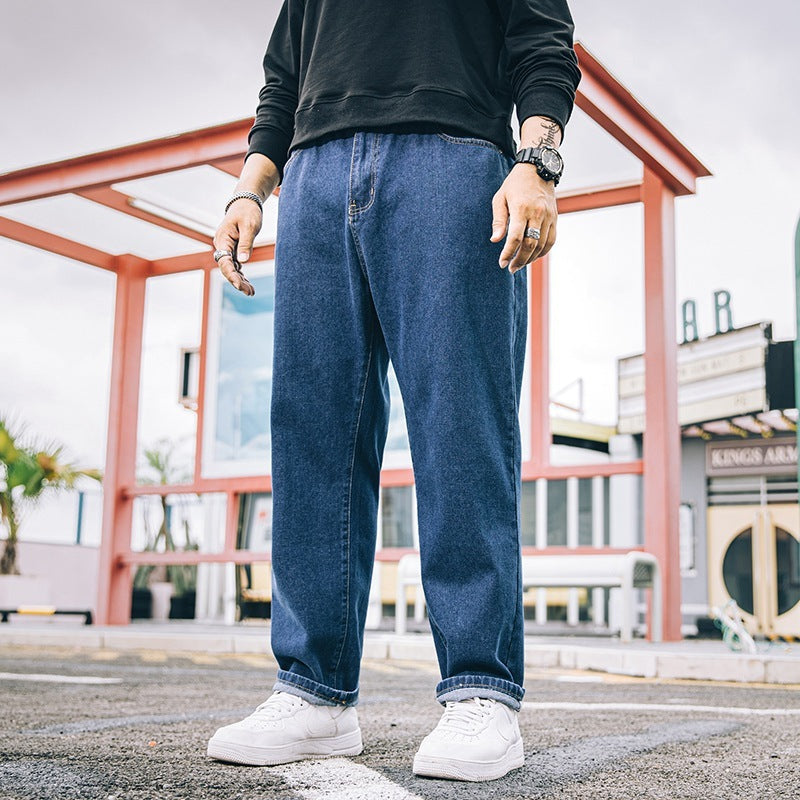 Men’s Loose Straight-Leg Casual Jeans – Simple Everyday Denim