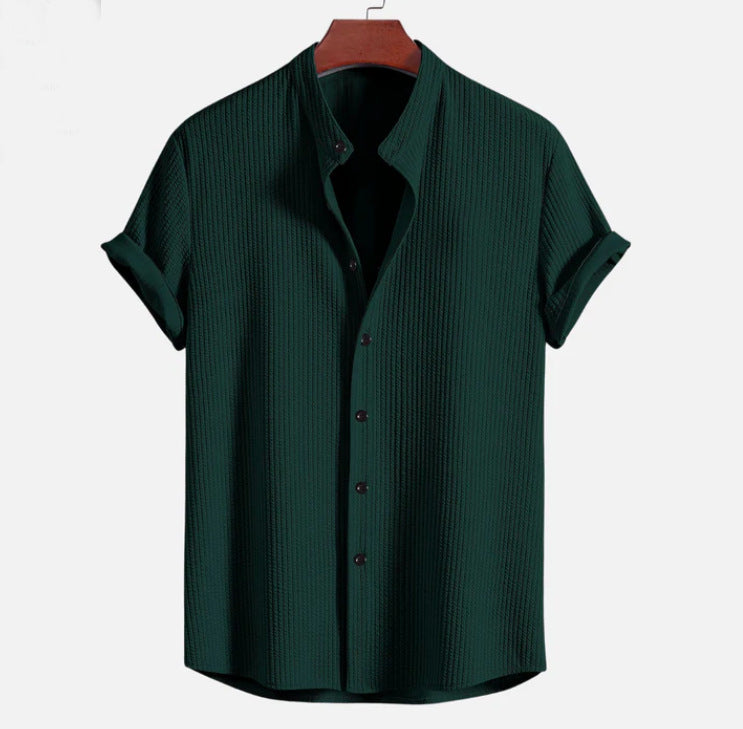 Men’s Summer Short Sleeve Loose Fit Shirt – Casual Lightweight Top