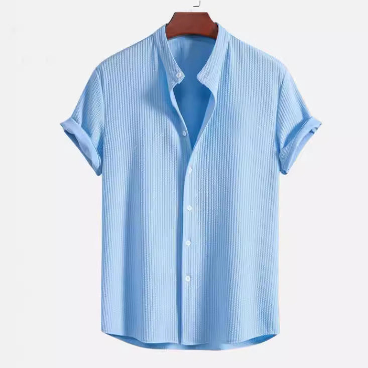 Men’s Summer Short Sleeve Loose Fit Shirt – Casual Lightweight Top