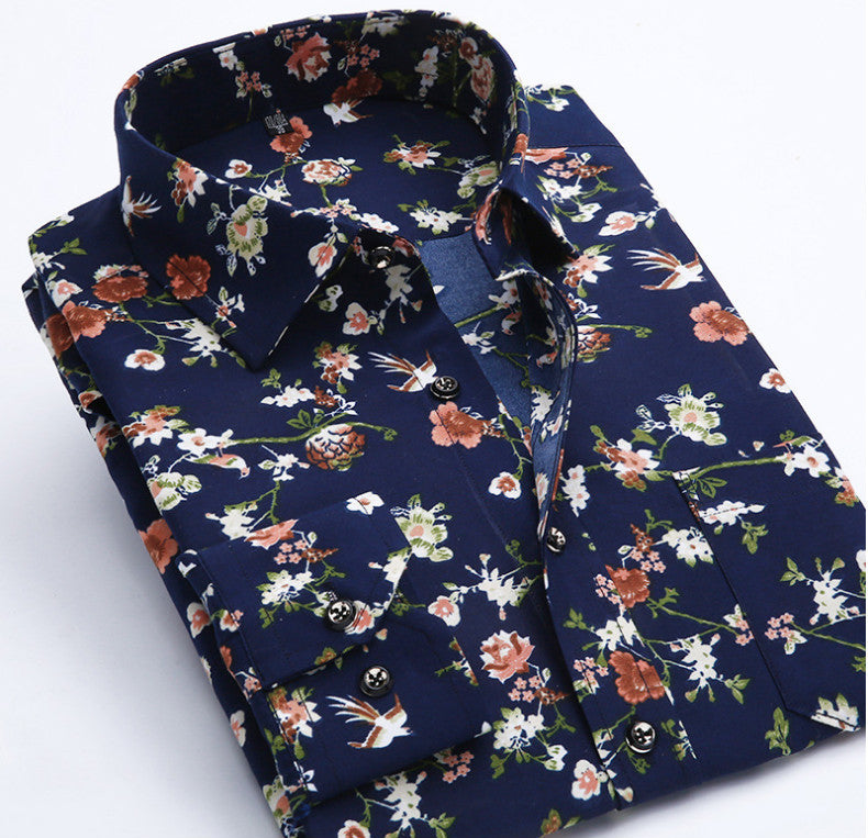 Men’s Hawaiian Style Floral Shirt – Vacation Summer Beachwear