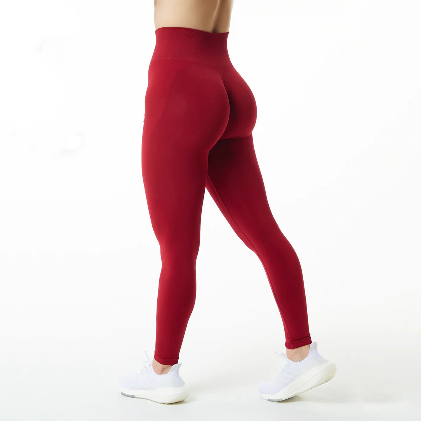 Women’s Honey Peach Elastic Yoga Pants – High Waist Stretch Fitness Leggings