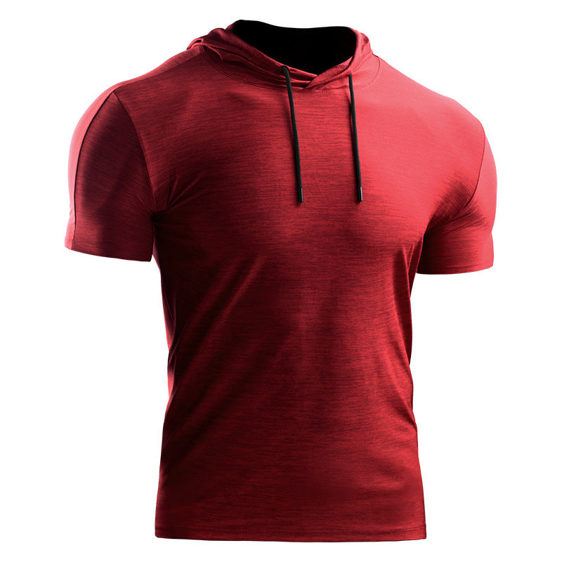 Men’s Summer Basketball Hooded Short Sleeve Sportswear Top