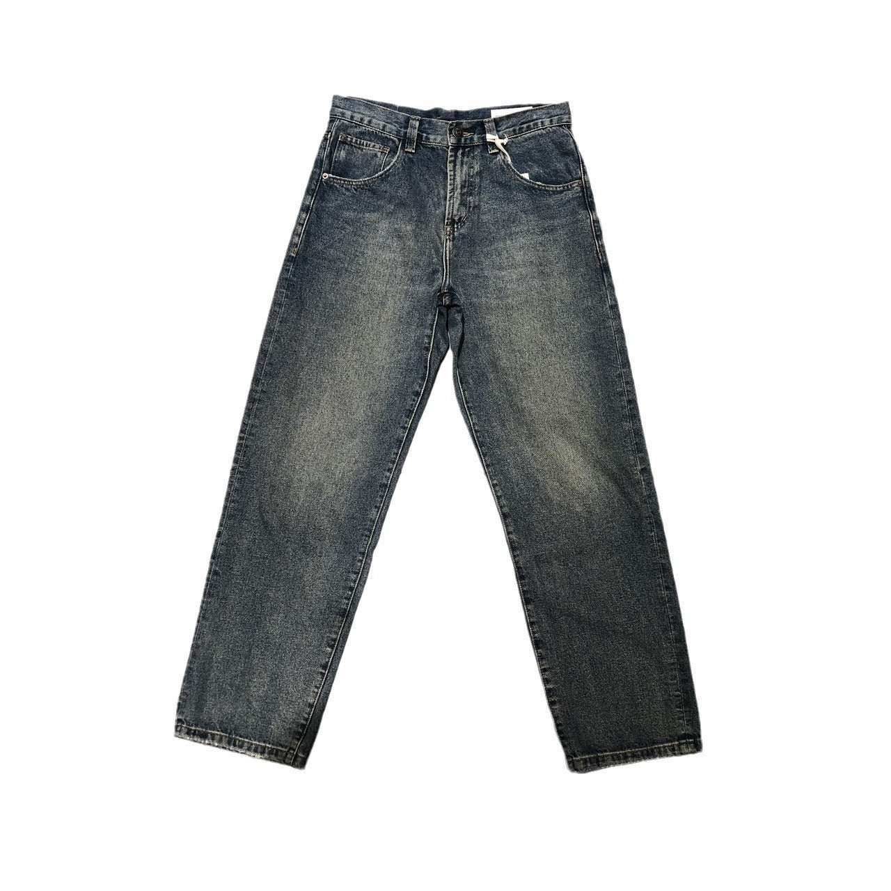 Men’s Autumn Baggy Straight Jeans – Casual Long Denim Trousers