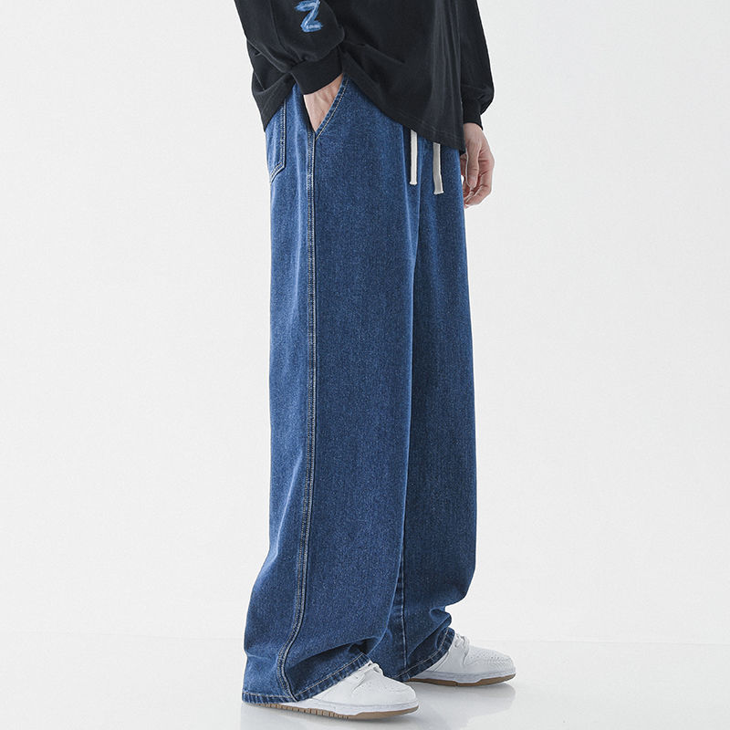 Men’s Casual Loose Fit Straight Leg Jeans – Fashionable Everyday Denim